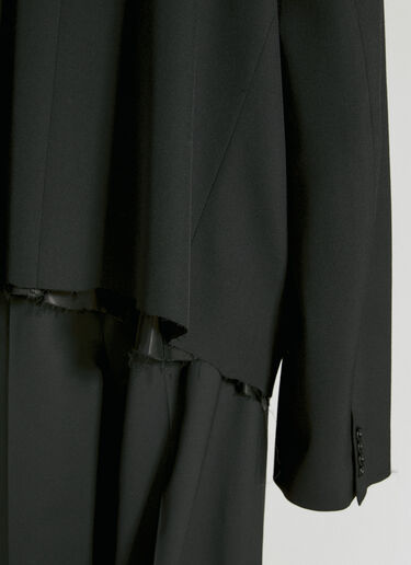 Balenciaga Cropped Wool Blazer Black bal0255003