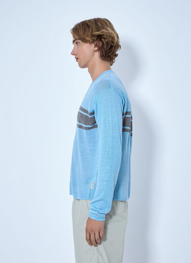 LN-CC® - Stüssy: Striped Crewneck Sweater - Blue Stüssy Striped Crewneck Sweater Blue sts0166075