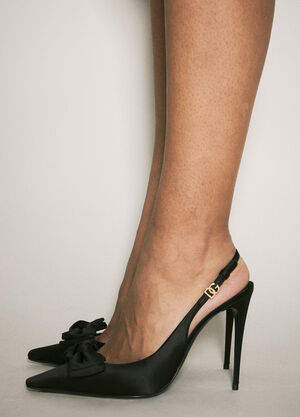 Diesel Satin Slingback Pumps Black dsl0259030