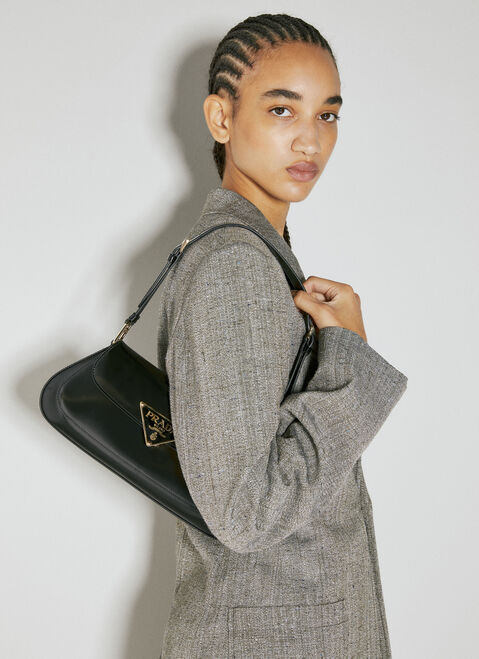 Jacquemus Logo Plaque Baguette Shoulder Bag Black jac0254066