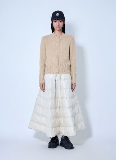 Moncler Aラインダウンミディスカート ライトベージュ mon0266039