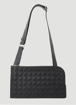 Bottega Veneta Intreccio Pouch Crossbody Bag Black bov0153049