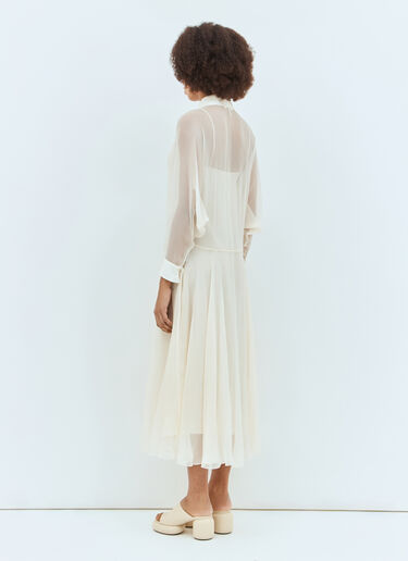 Chloé Silk Shirt Dress Off white chl0257041