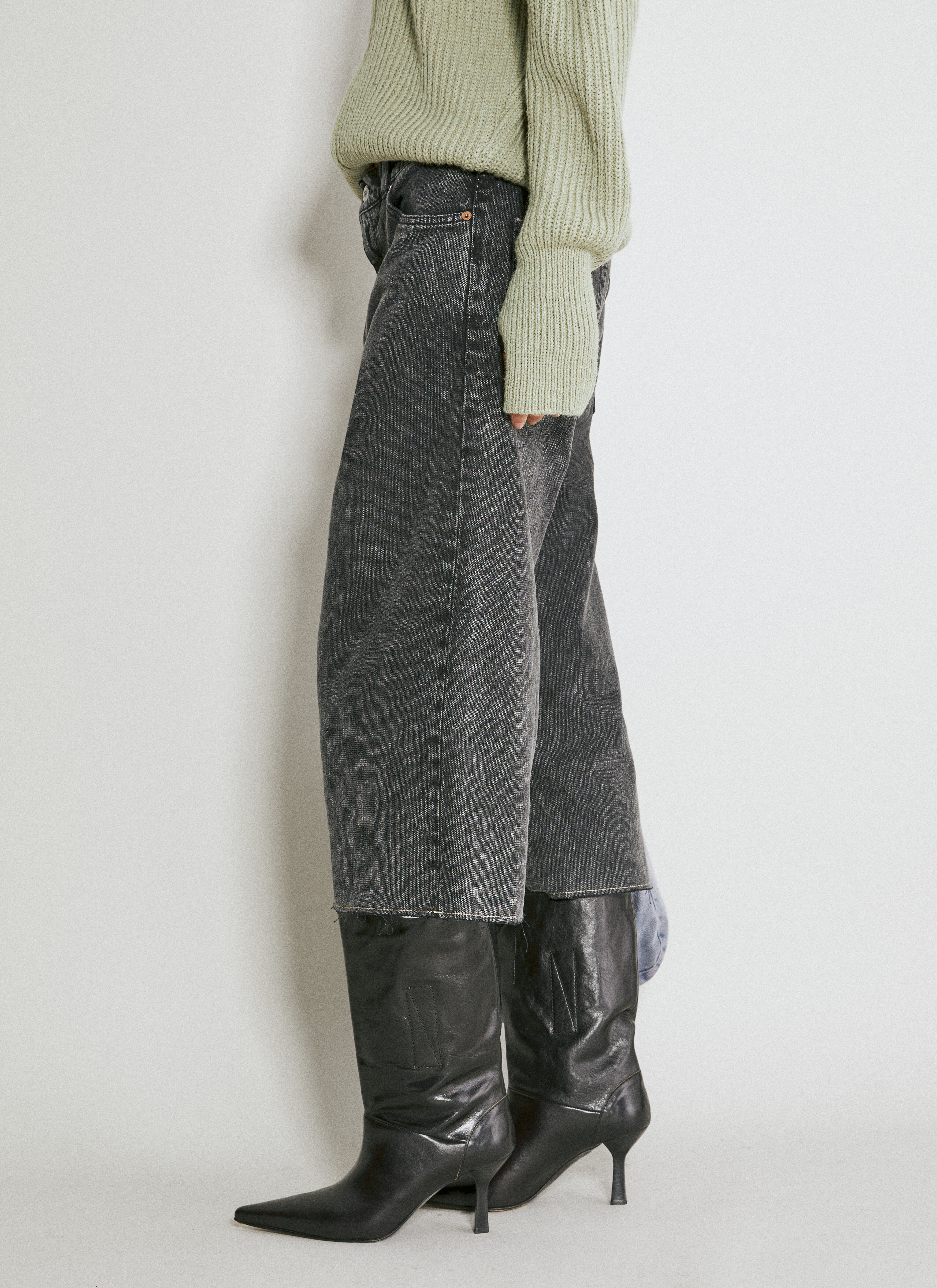 Half cut sales jeans