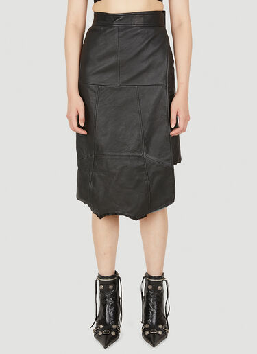 Balenciaga Upcycled Wrap Skirt Black bal0249136