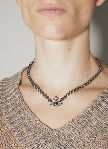 Vivienne Westwood Olympia Pearl Necklace Grey vww0156004