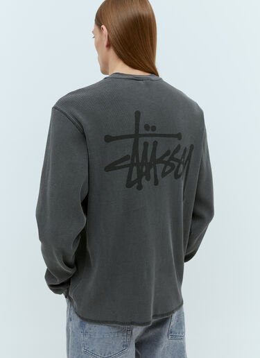 Stüssy 로고 프린트 맨투맨  블랙 sts0153008