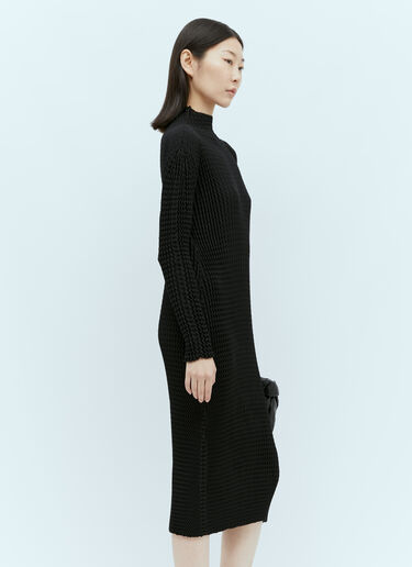 스펀지 BK/WT-28 긴팔 미디 원피스 Issey Miyake 스펀지 BK/WT-28 긴팔 미디 원피스 블랙 ism0255003