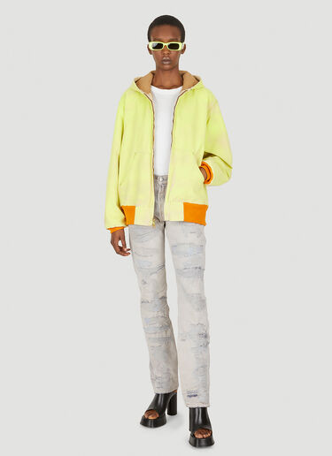 NOTSONORMAL Zip Up Hooded Sweatshirt Yellow nsm0348004