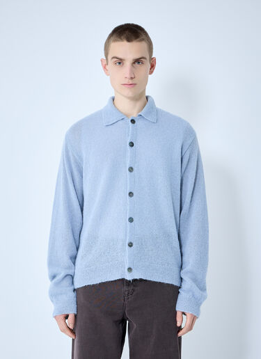 Our Legacy Evening Polo Cardigan Blue our0160010