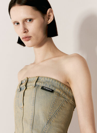 VETEMENTS Denim Corset Blue vet0255007