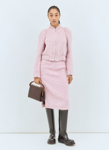 Dries Van Noten Fluffy Midi Skirt Pink dvn0258007