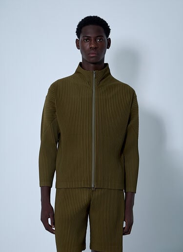 Homme Plissé Issey Miyake Pleated Sweatshirt Khaki hmp0161003