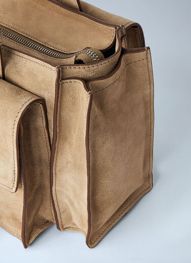 LN-CC® - Miu Miu: Structured Leather Handbag - Cream Miu Miu Structured Leather Handbag Cream miu0265025