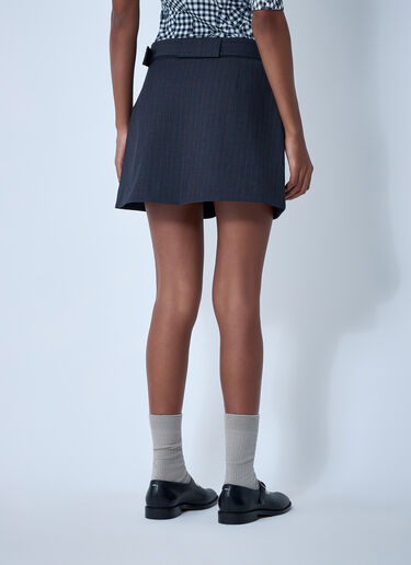 GANNI Stretch Stripe Mini skirt Grey gan0261020