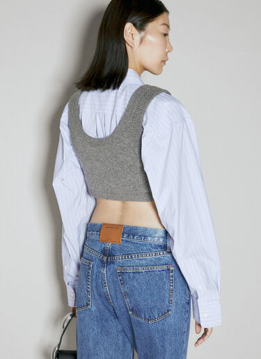 Alexander Wang Layered Poplin Shirt Grey awg0253028