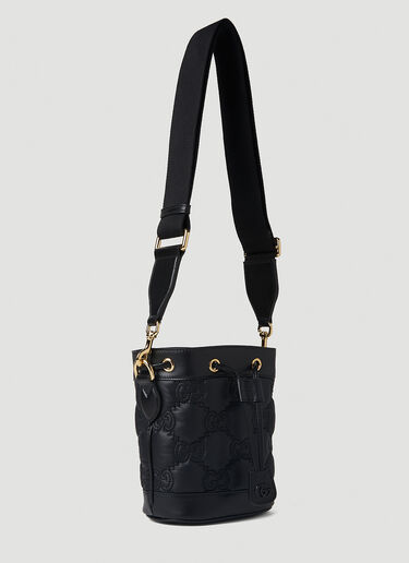 Gucci GG Matelassé Bucket Shoulder Bag Black guc0251105