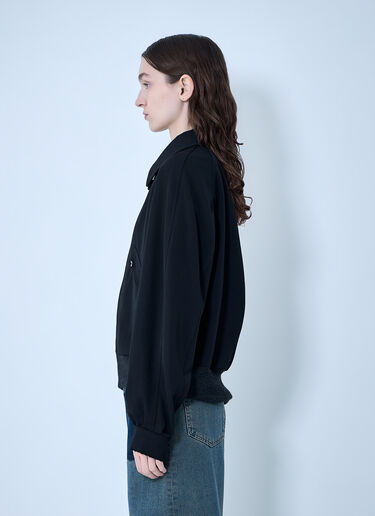 Maison Margiela Zip-Front Wool-Blend Jacket Black mla0264001