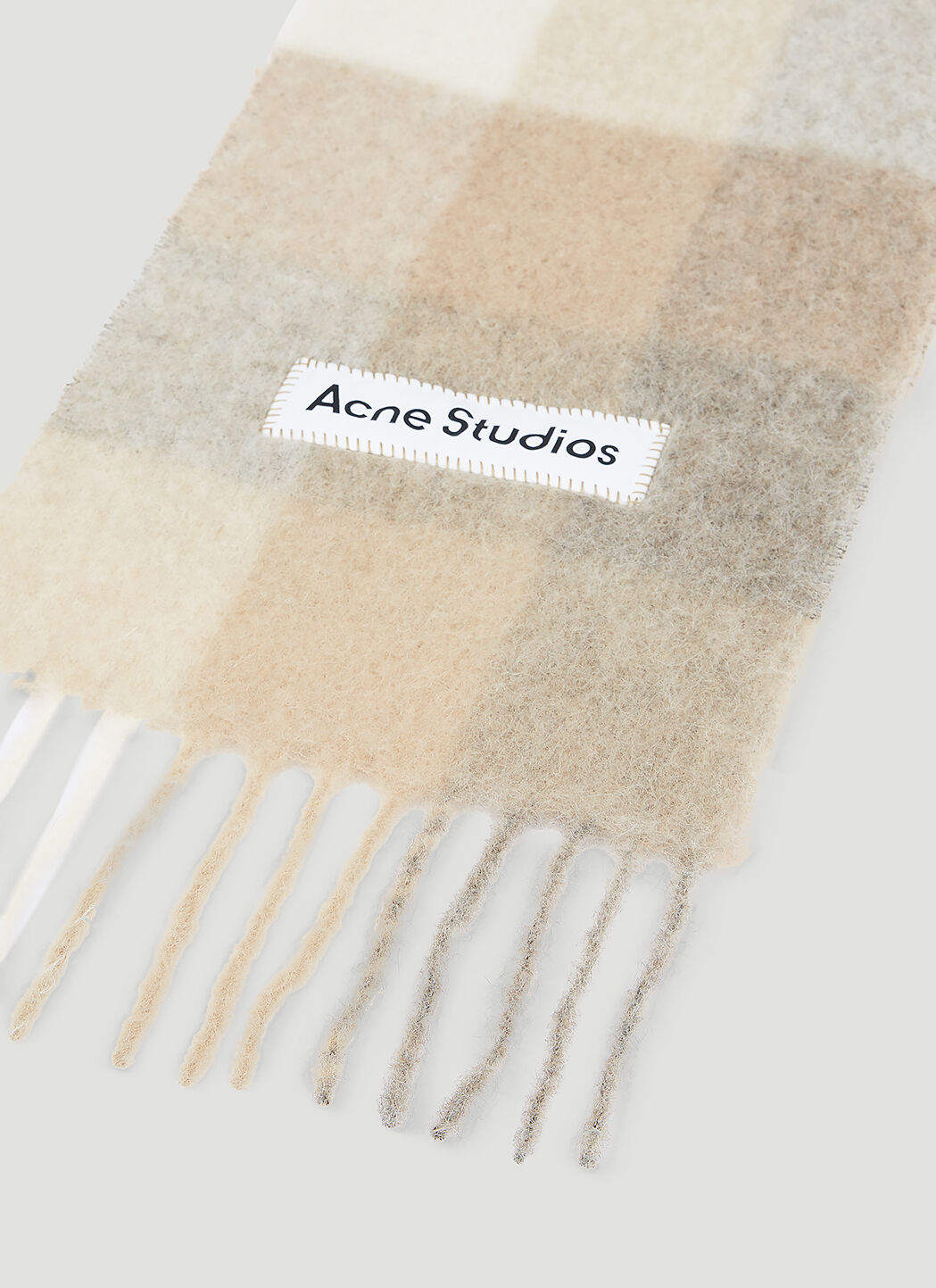 ACNE] Checked scarf アルパカ混チェックマフラー ベージュ (Acne Studios/マフラー・ストール)  90025779【BUYMA】