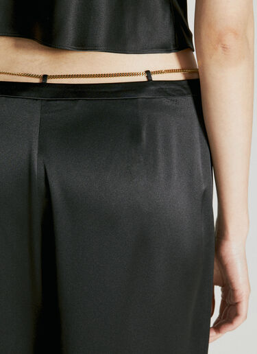 Alexander Wang 铭牌链条腰带长裤  黑色 awg0255006