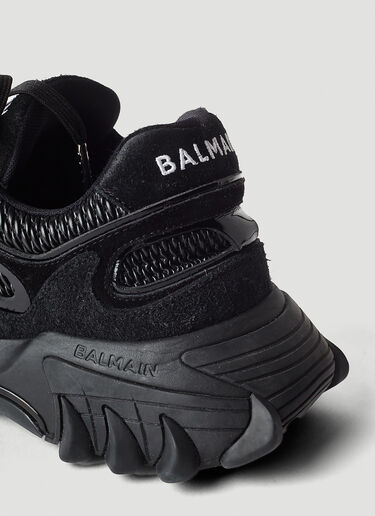 Balmain B-East 绒面革运动鞋 黑色 bln0153017