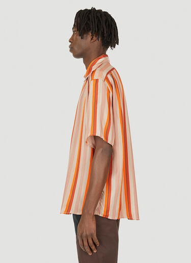 Striped Short-Sleeved Shirt (Di)vision Striped Short-Sleeved Shirt Brown div0348021