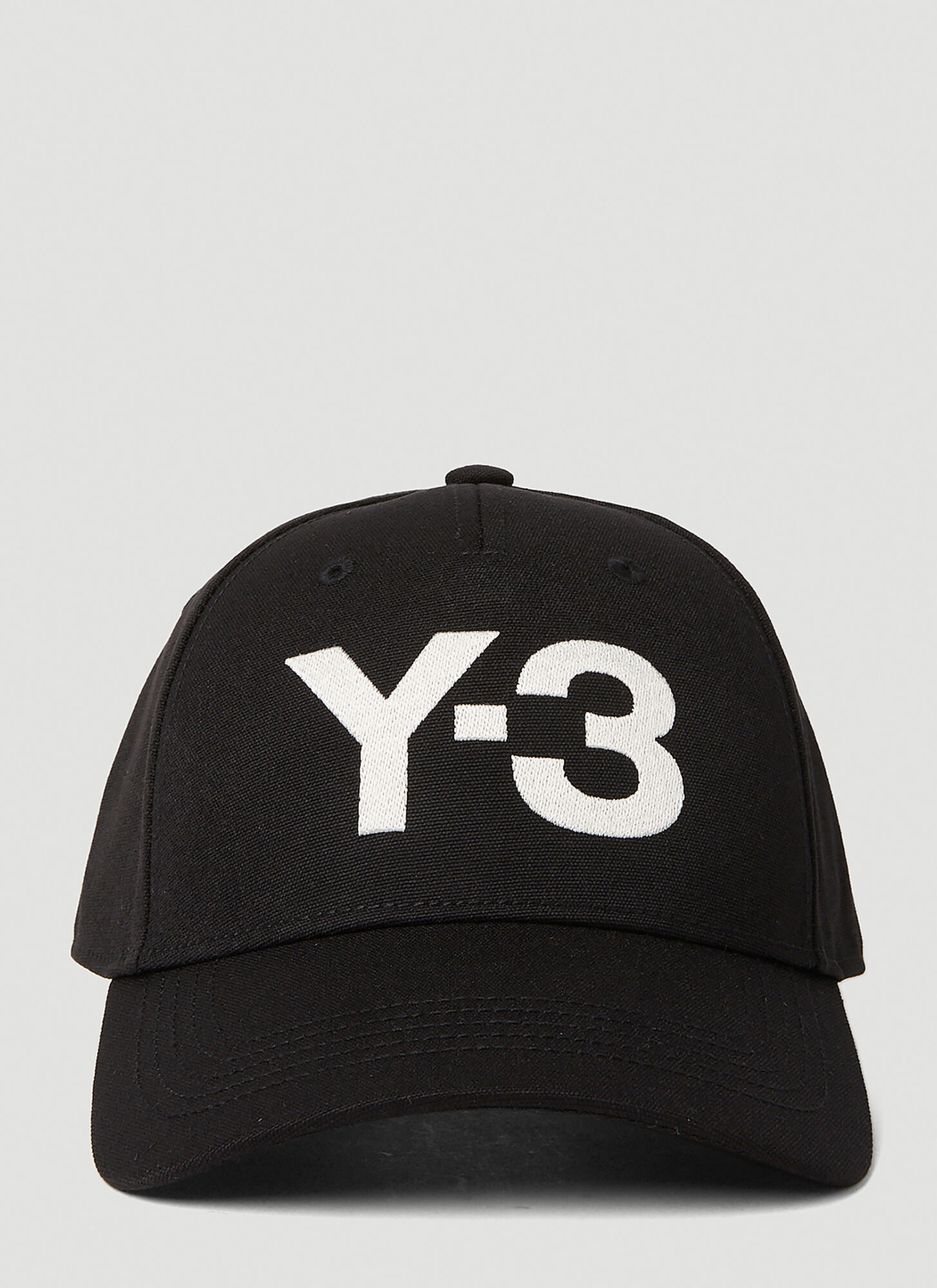 Shop Y-3 Logo Embroidery Baseball Cap In Black
