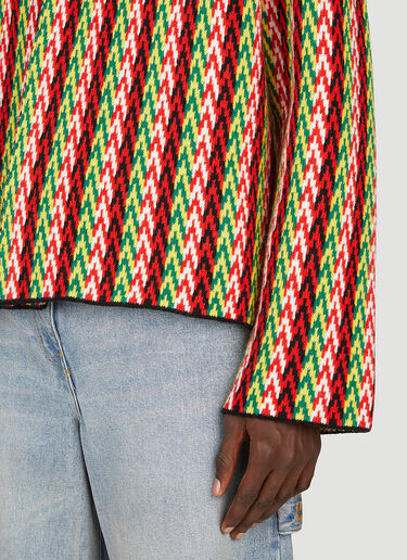 Lanvin Curb Chevron Knit Jacket Multicolour lnv0153001
