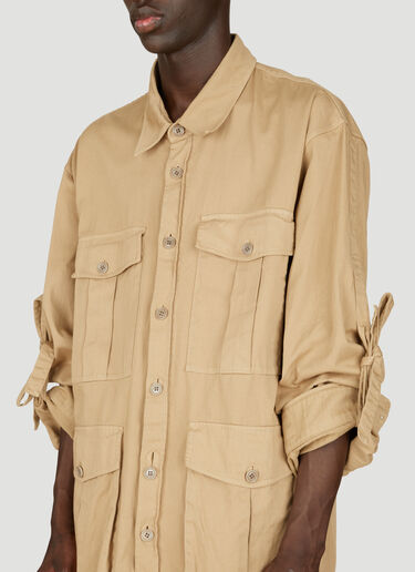 Dries Van Noten 斜纹布工装衬衫  米色 dvn0156017