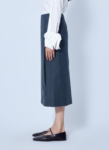 Jil Sander Midi Skirt with Front Pleats Grey jil0266005