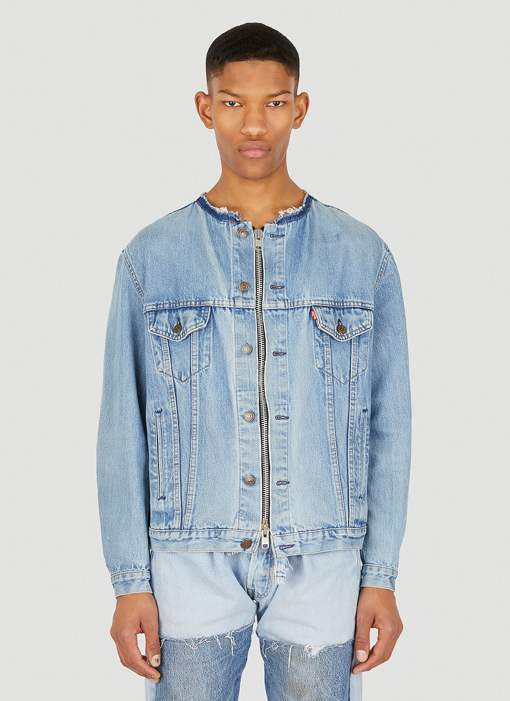 Levi's bleached denim jacket best sale