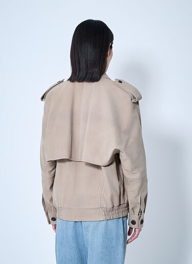 Saint Laurent Numbuck 飞行员夹克  乳白色 sla0260076