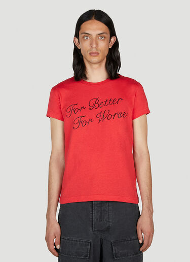 Acne Studios Crystal-Embellished T-Shirt Red acn0152022