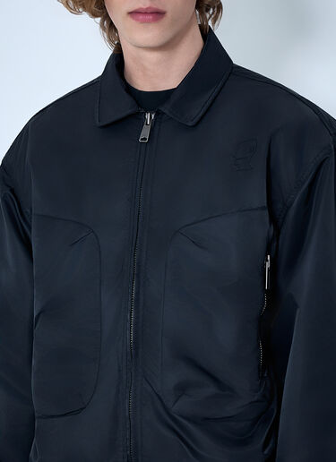 Brain Dead Collared Zip-Front Jacket Black bra0164008