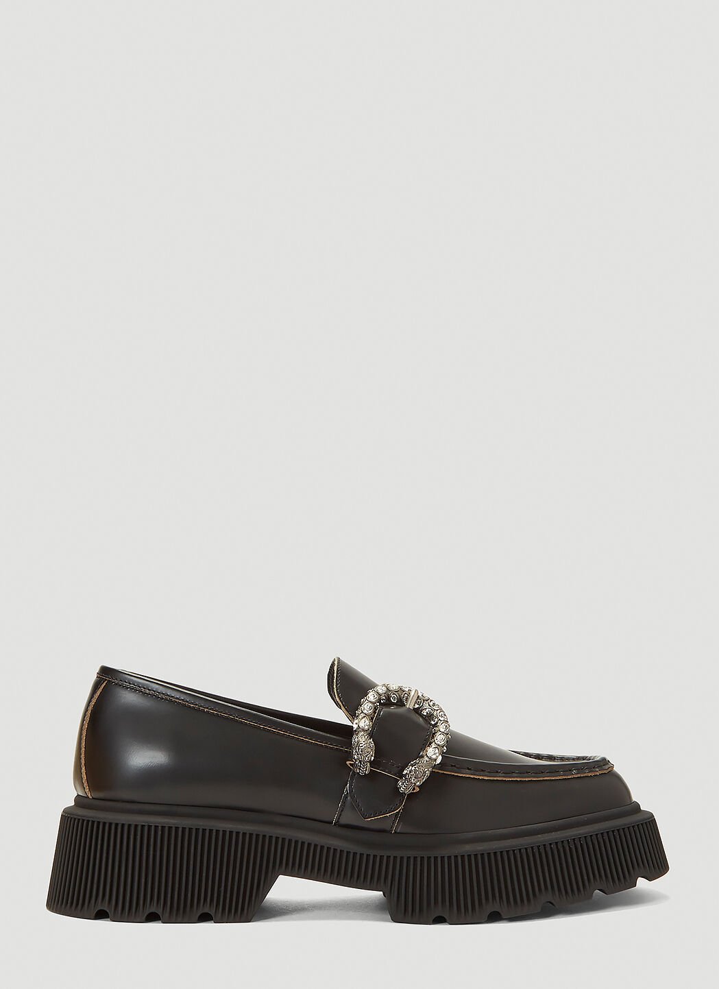 Gucci discount lion loafers