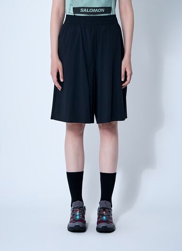 MM6 Maison Margiela x Salomon 徽标图案短裤  黑色 mms0261008