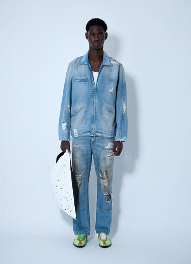 MM6 Maison Margiela Denim Distressed Jacket Blue mmm0160001