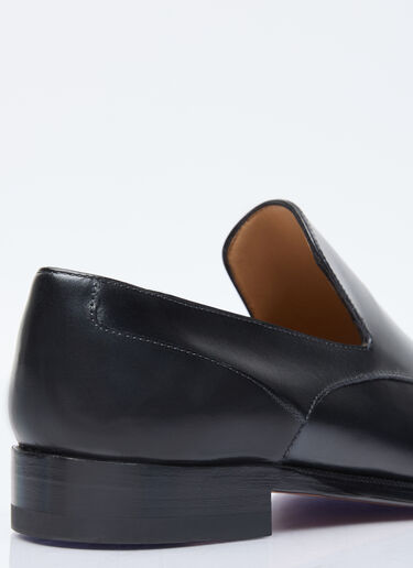 The Row Enzo Leather Loafers Black row0255011