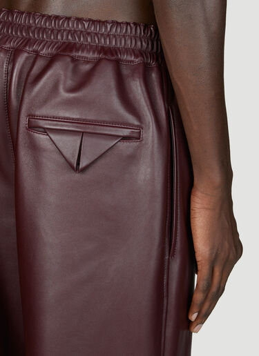 ワイドレッグレザーパンツ Bottega Veneta ワイドレッグレザーパンツ ブラウン bov0155011