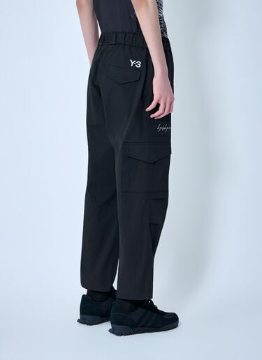 Y-3 MERCEDES Cargo Trousers with Utility Detailing Black yyy0364070
