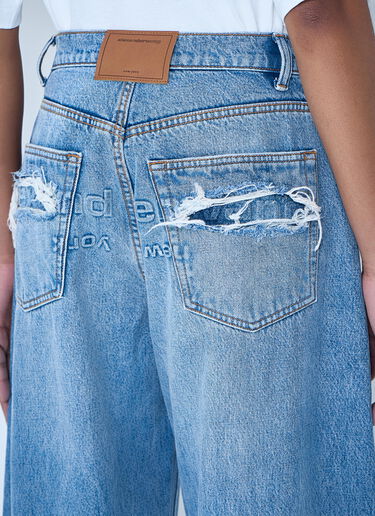 Alexander Wang Wide-Leg Denim Jeans Blue awg0264010