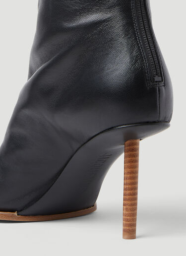 Jacquemus Les Bottines Rond Carré Boots Black jac0254051