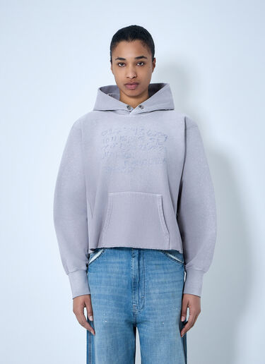 Maison Margiela Hooded Sweatshirt with Ribbed Details Light Purple mla0264003