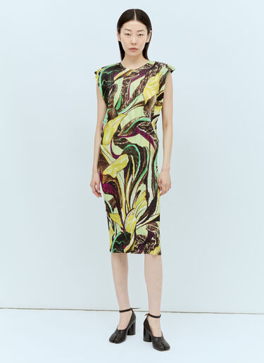 Pleats Please Issey Miyake Tardivo Pleated Midi Dress Multicolour plp0256009