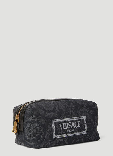 Versace Barocco Athena Jacquard Vanity Pouch Black ver0255026