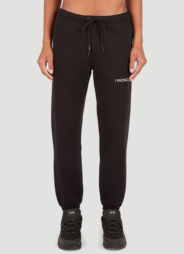 Logo Print Track Bottoms 4 Moncler Hyke Logo Print Track Bottoms Black mhy0151003