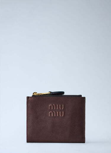 LN-CC® - Miu Miu: Small Nappa Leather Wallet - Brown Miu Miu Small Nappa Leather Wallet Brown miu0264209