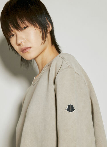 서브휴먼 롱 맨투맨 Moncler + Rick Owens 서브휴먼 롱 맨투맨 베이지 mcs0355011