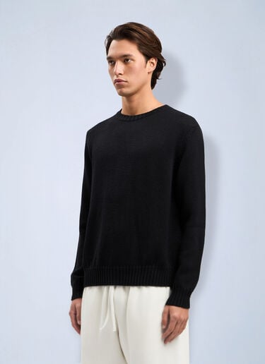 Palm Angels Back Curved Logo Sweater Black pma0164273