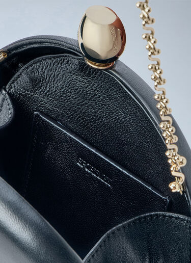 LN-CC® - Sportmax: Curved Clutch with Chain Strap - Black Sportmax Curved Clutch with Chain Strap Black spx0266213